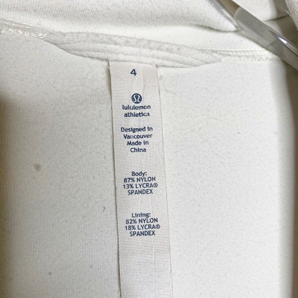 Lululemon Full Zip Long Sleeve Jacket Sz 4 Off White - Picture 3 of 11